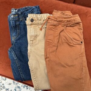 Cat & Jack Kids Jeans - Denim Blue, Khaki, Rust Pants size 7 and 8